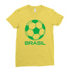 brasil sport soccer ball fun Ladies Fitted T-Shirt