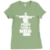 jesus wants a hug Ladies Fitted T-Shirt