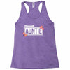 blessed aunitie with flower white color Racerback Tank