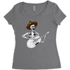 mexican skull Women's Triblend Scoop T-shirt