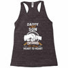 daddy and son not always eye to eye Racerback Tank