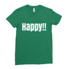 happy Ladies Fitted T-Shirt