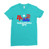 happy independence day the united states Ladies Fitted T-Shirt