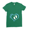 Custom baby boy name maternity design Ladies Fitted T-Shirt