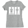 restroom sign sticker vinyl decal Ladies Fitted T-Shirt