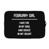 February Girl Laptop sleeve