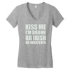 kiss me i'm drunk or irish Women's V-Neck T-Shirt