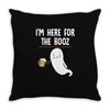 Im Here For The Booz Throw Pillow