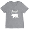 Daddy Bear - Baby Bear Custom Name V-Neck Tee