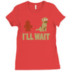 i'll wait Ladies Fitted T-Shirt