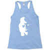 sax player lady face optical illusion Racerback Tank