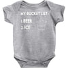 my bucket list beer ice Baby Onesie