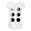 the phases of the moon of laika dog Maternity Scoop Neck T-shirt