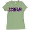 scream 3d Ladies Fitted T-Shirt