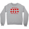 my heart is filled with love Crewneck Sweatshirt