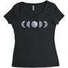 Moon Phases Women's Triblend Scoop T-shirt
