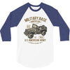 american army jeep 3/4 Sleeve Shirt