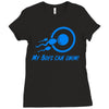 my boys can swim Ladies Fitted T-Shirt