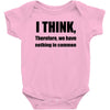 i think funny t shirt humor geek humor smart tee Baby Onesie