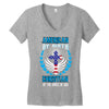 American by Birth Christian By the Grace of God Women's V-Neck T-Shirt