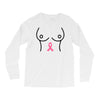 breast with pink ribbon Long Sleeve Shirts