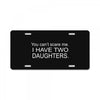 i have two daughters. License Plate
