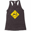 tractor crossing farmer's road warning sign Racerback Tank