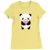 Hawaii Panda Love Ladies Fitted T-Shirt