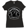skateboard Ladies Fitted T-Shirt