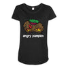 angry pumkin Maternity Scoop Neck T-shirt