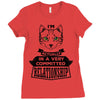 I Am Cat Actually In A Very Commited Relationship Ladies Fitted T-Shirt