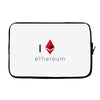I Love Ethereum Laptop sleeve