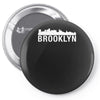 brooklyn city skyline silhouette Pin-back button
