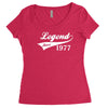 legend since 1977, funny Women's Triblend Scoop T-shirt