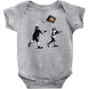 banksy kids play t.v. ball Baby Onesie
