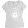 talk to the hand Women's Triblend Scoop T-shirt