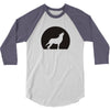 wolf howling at moon 3/4 Sleeve Shirt