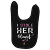 i stole her heart couple Baby Bibs