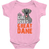 This Girl Loves Her Great Dane Baby Onesie