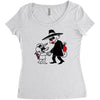 cat vs mouse Women's Triblend Scoop T-shirt