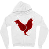 chiken red Zipper Hoodie