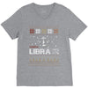 santa libra christmas ugly t shirts V-Neck Tee