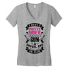 I Have a Pretty Wife I Also Have a Gun a Shovel and an Alibi Women's V-Neck T-Shirt