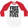 free high fives t shirt x large funny humor geek awesome highfive cool 3/4 Sleeve Shirt