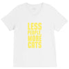 less people, more cats V-Neck Tee