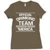 official drinking team 'merica Ladies Fitted T-Shirt