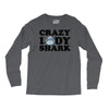 crazy lady shark Long Sleeve Shirts