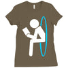 portal 2 dump Ladies Fitted T-Shirt