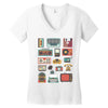 vintage electronic retro technology Women's V-Neck T-Shirt