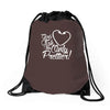 girls fish too only prettier Drawstring Bags